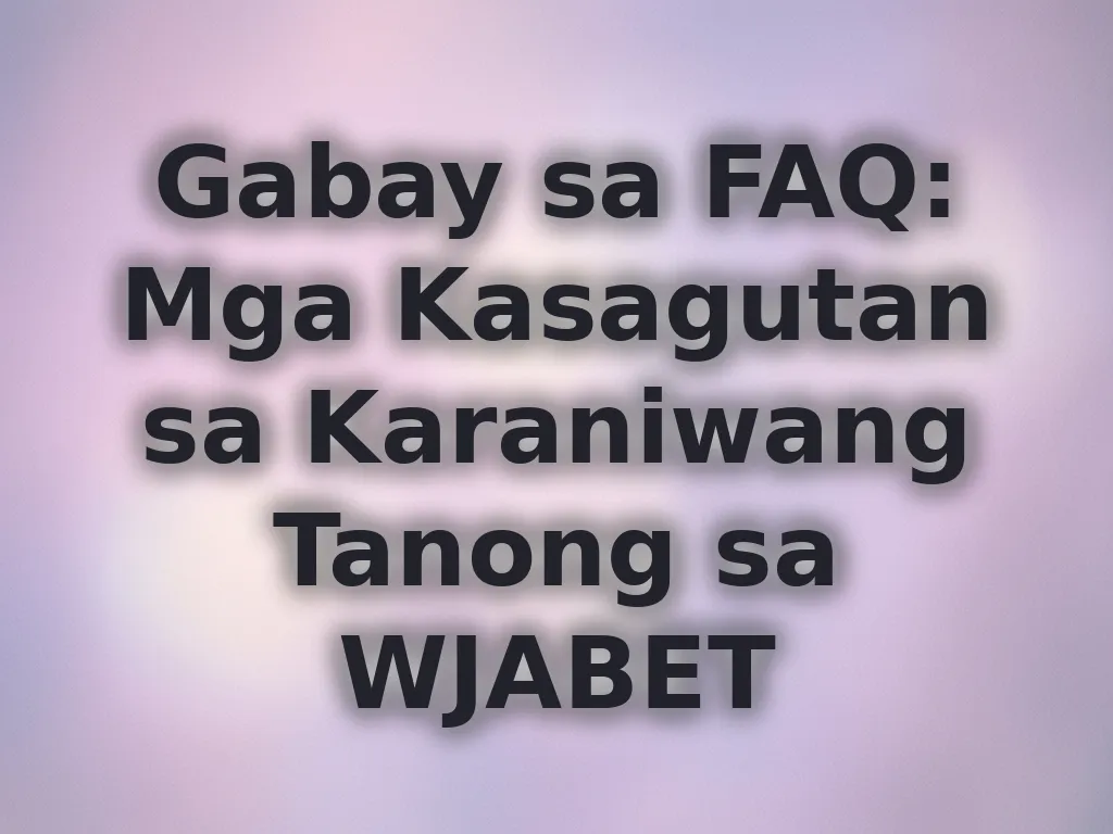 FAQ Guide